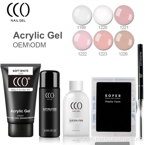 Acrylic With Gel Polish CCO New Arrival Easy To Apply OEM Acrylic Gel Polish For Nail Art Polish Wholesale Poly Gel Manufactory